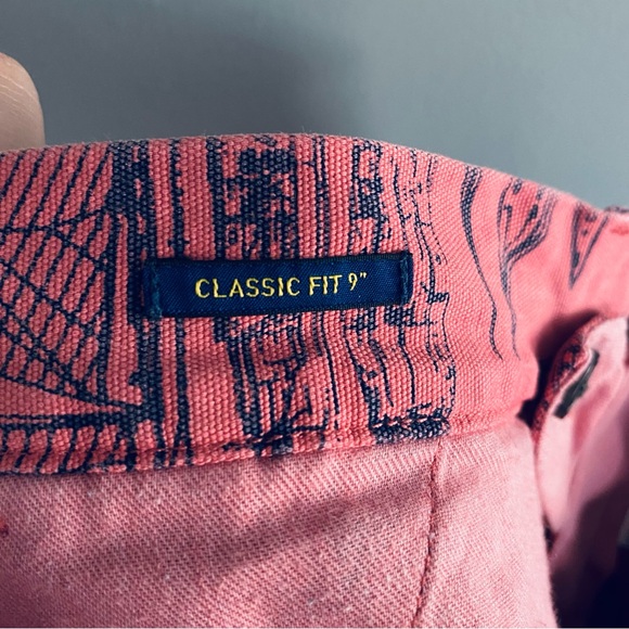 Polo Ralph Lauren Men's Pink & Blue Boat Print Classic Fit 9 Shorts Size 32 - Picture 8 of 12